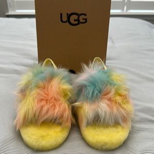 Authentic UGG FLUFF YEAH SLIDE TIE DYE